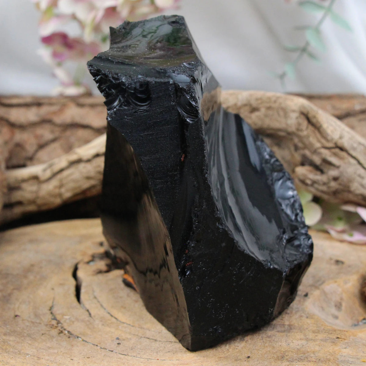 Svart obsidian rå sten från Mexiko, nr 03 (1,32 kg)