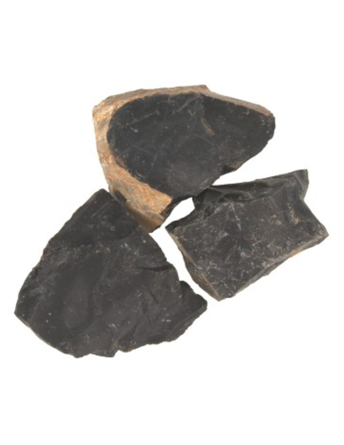Svart onyx råa stenar från Indien, 250 g