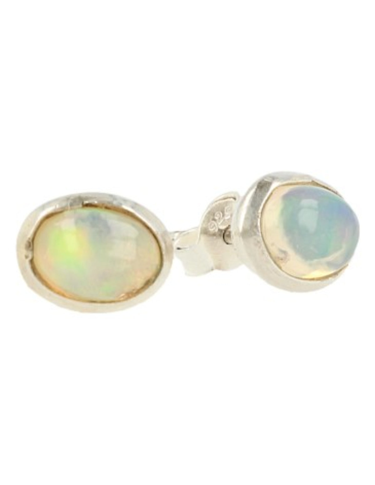 Opal örstickare i 925 silver, Etiopien, per par