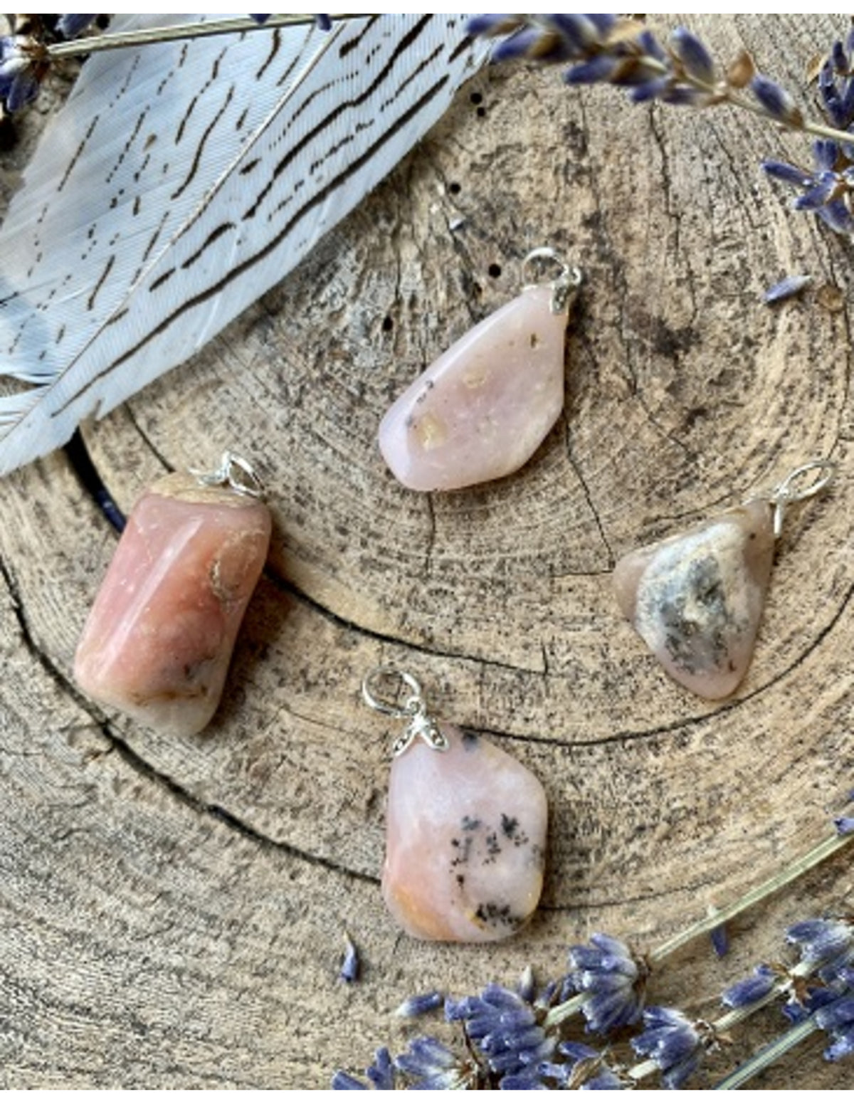 Opal hänge, Andesopal, rosa