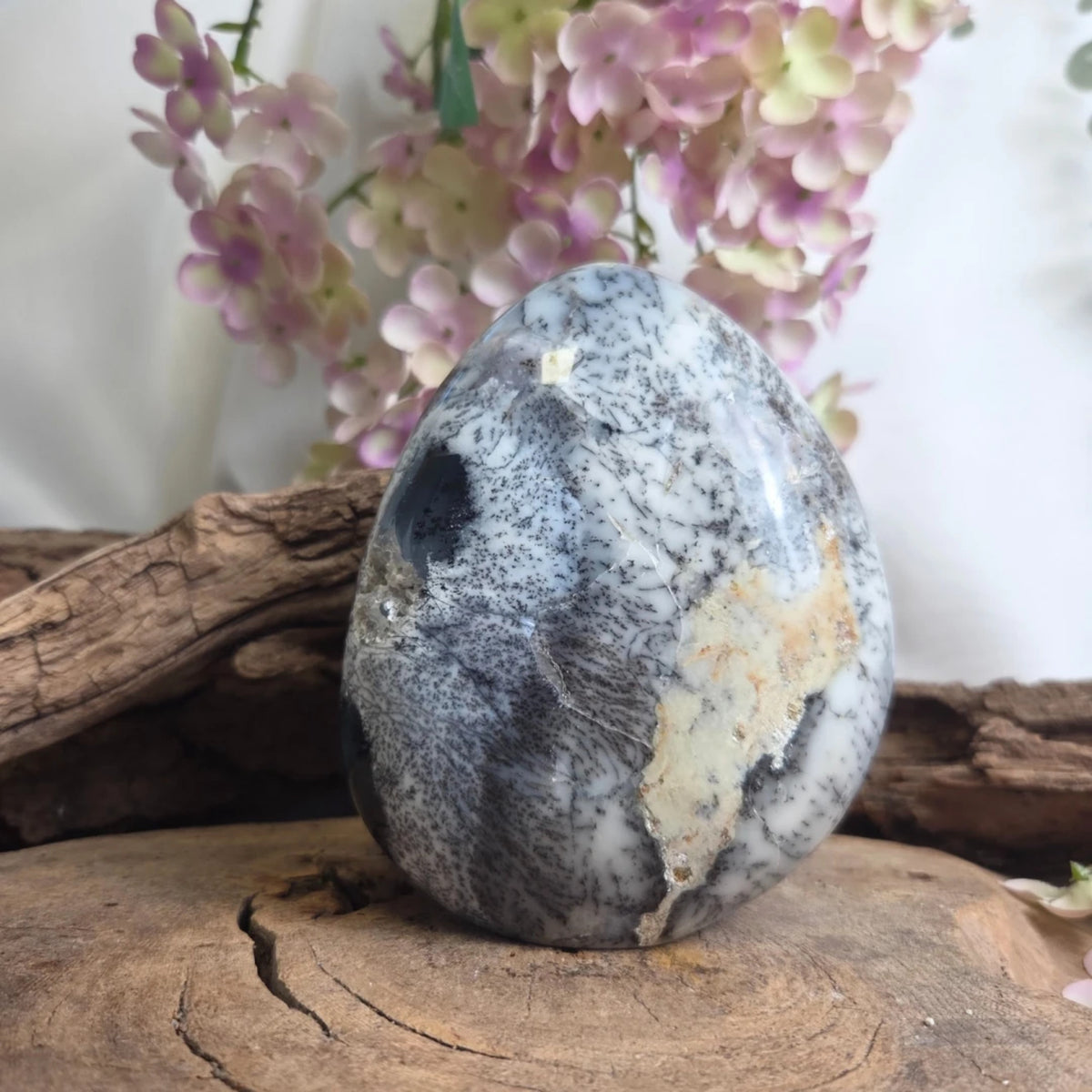 Dendritopal skulptur, handslipad, 12 cm, nr 13