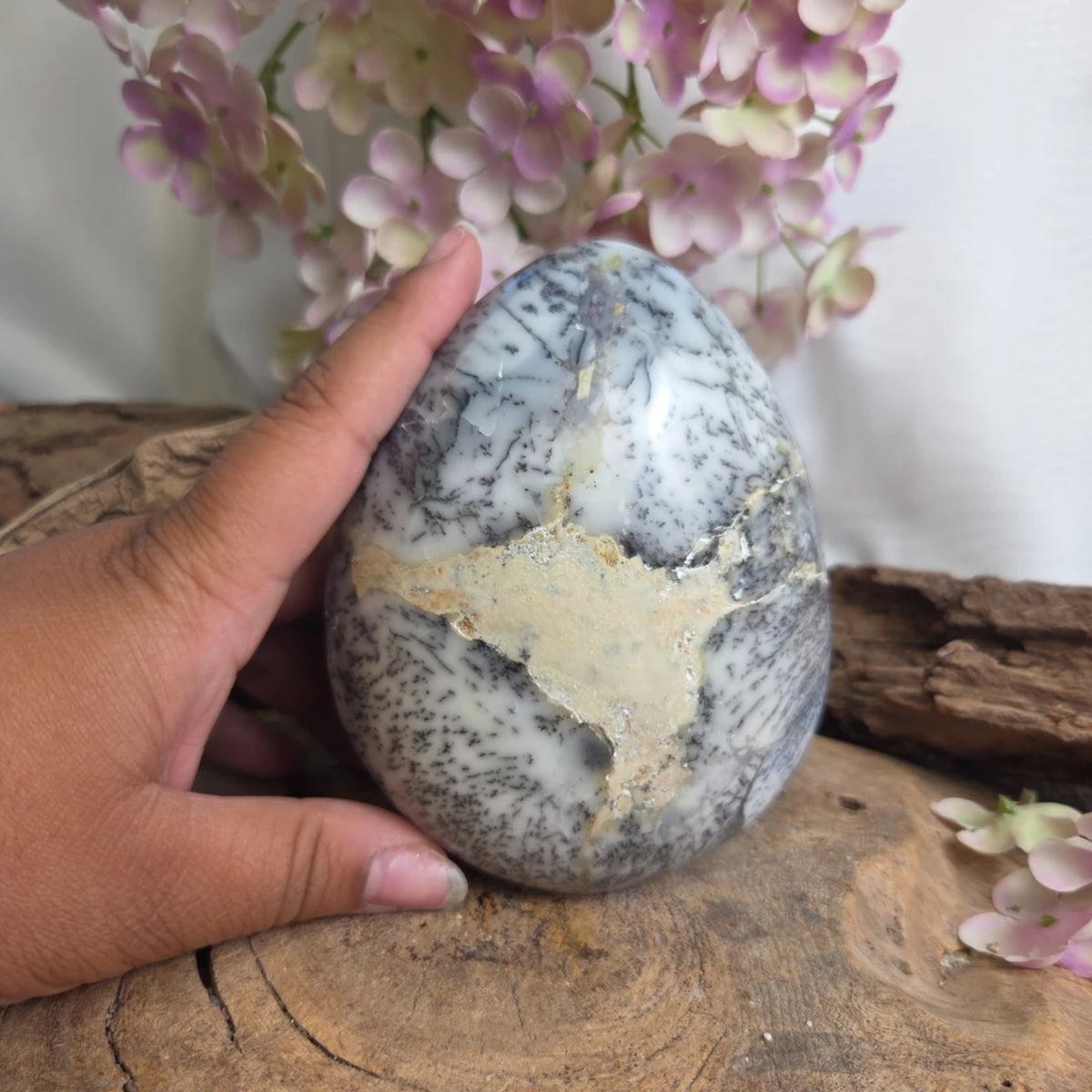 Dendritopal skulptur, handslipad, 12 cm, nr 13
