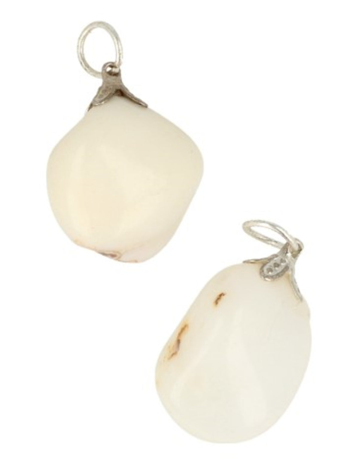 Opal hänge, vit med färgskimmer, 3 till 4 cm