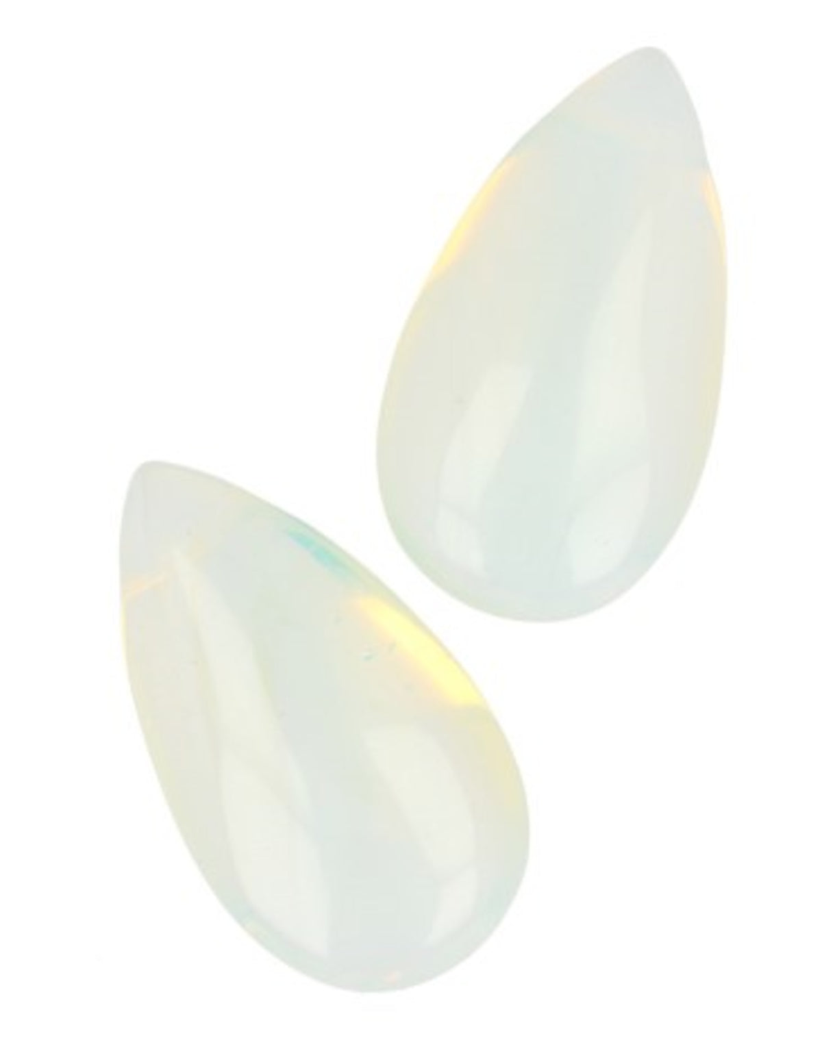 Opalit hänge (glas), droppformat, 4 cm