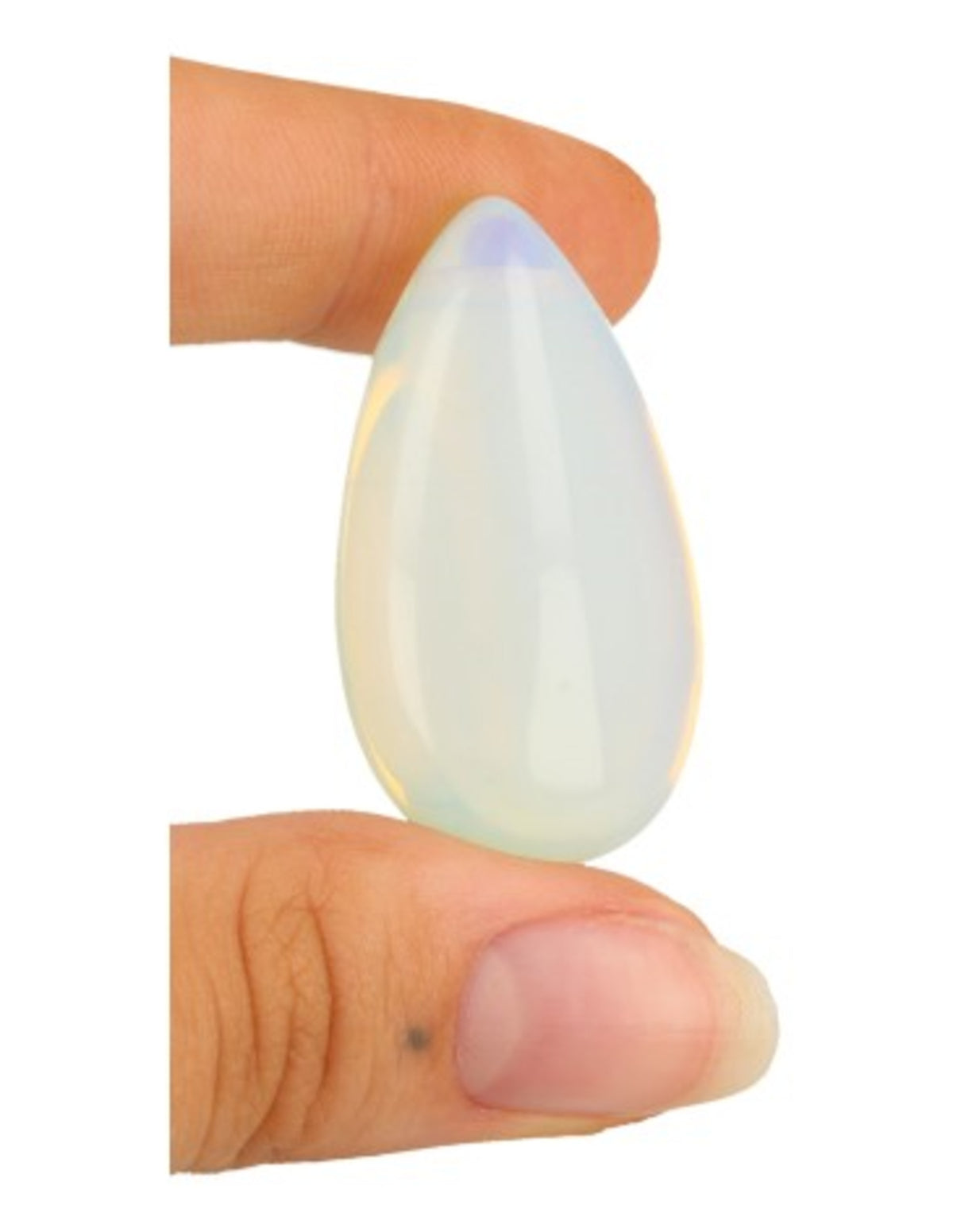 Opalit hänge (glas), droppformat, 4 cm