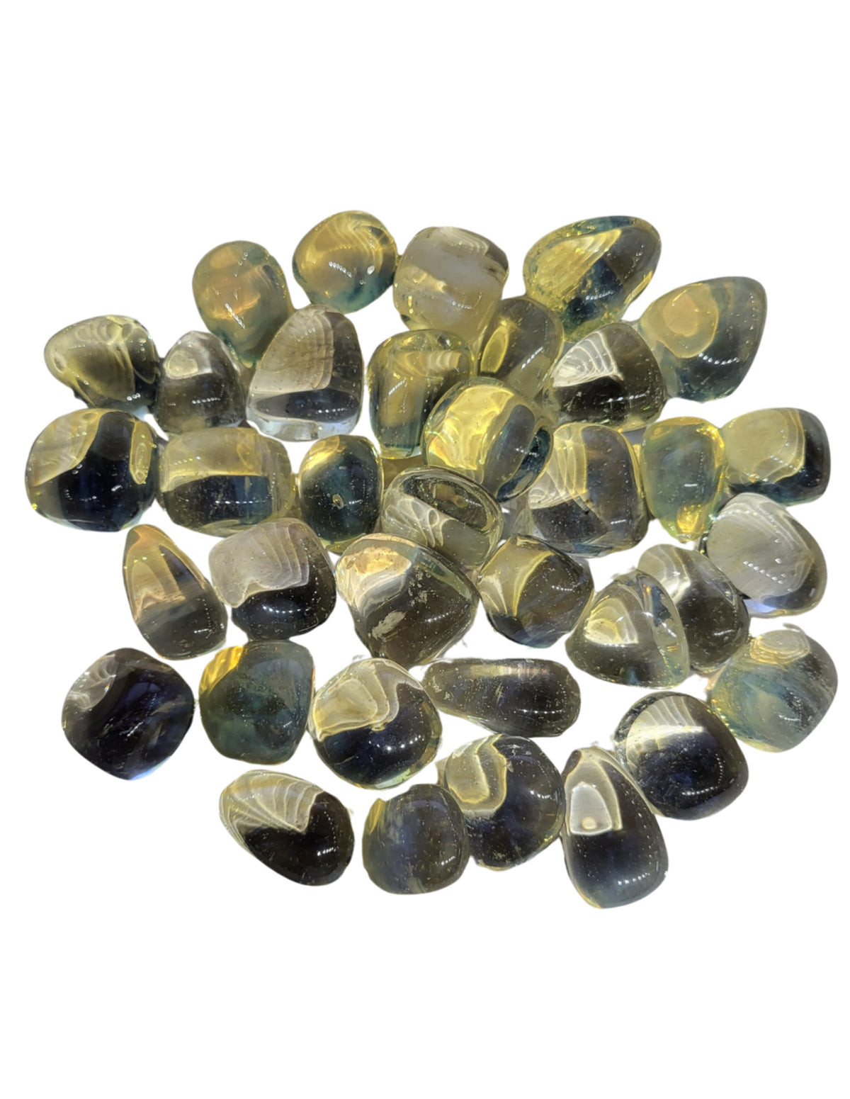 Opalit trumlade stenar (glas), gul, 500 g