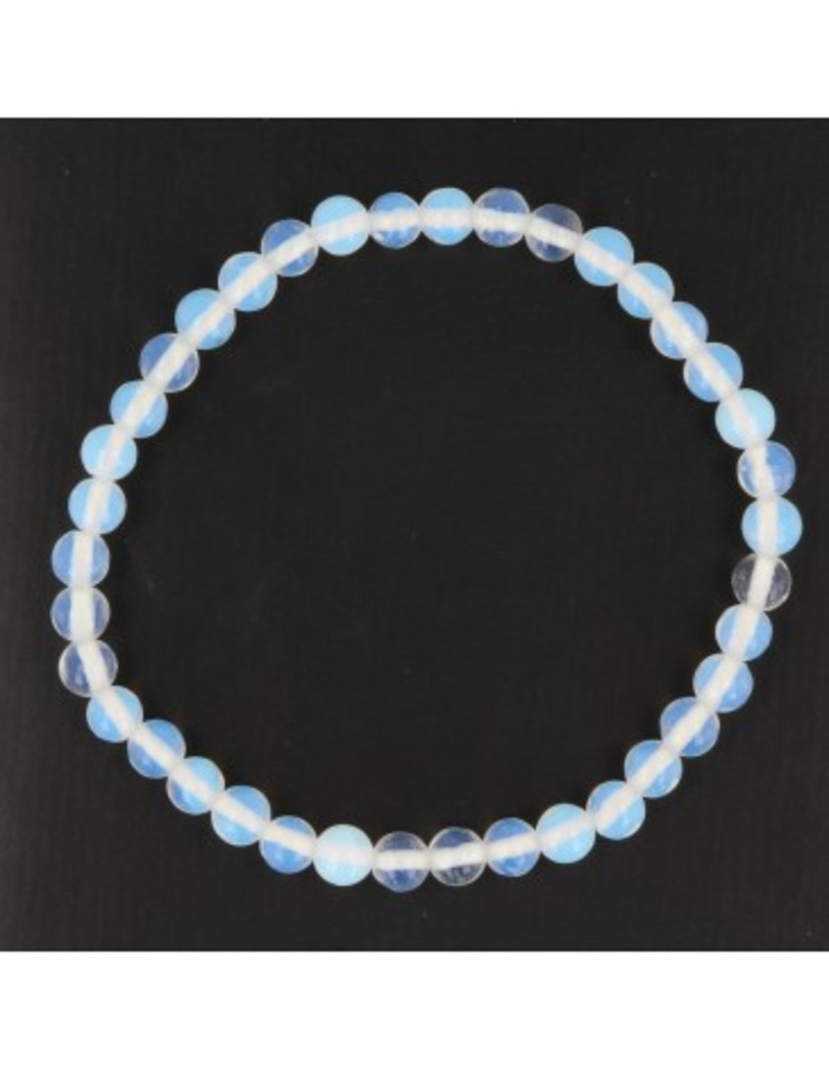 Opalit barnarmband (glas), 4 mm pärlor, 15 cm