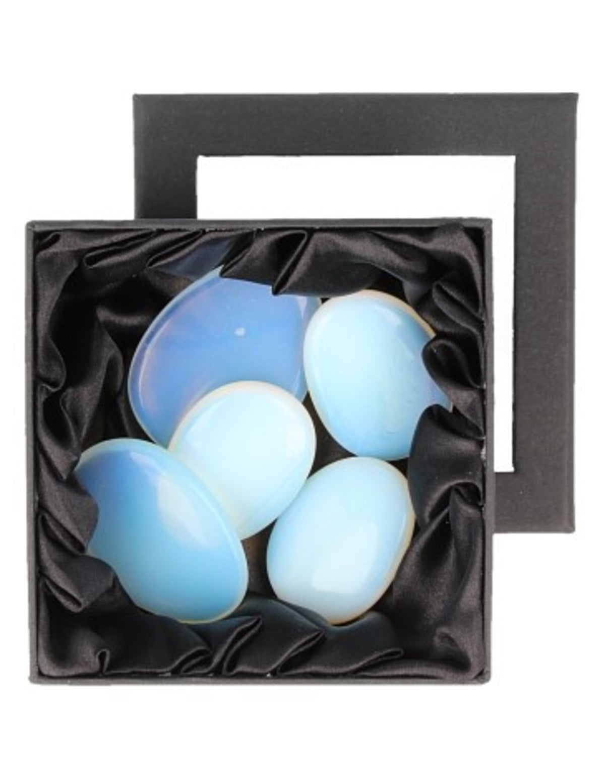 Opalit massagestenar (glas) i set, 5 stenar à ca 4 cm