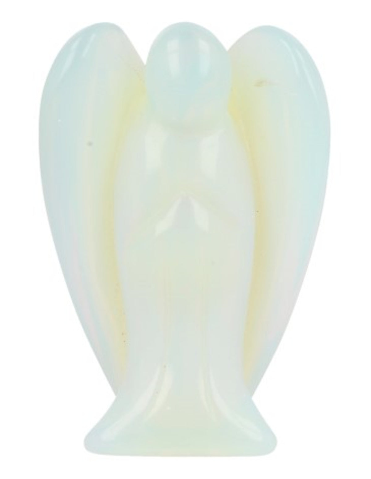 Opalit ängel (glas), stående, 7 cm