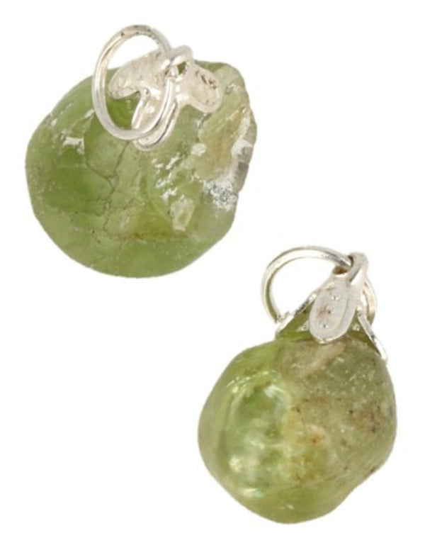 Peridot hänge, fasettslipad sten, 1 till 2 cm