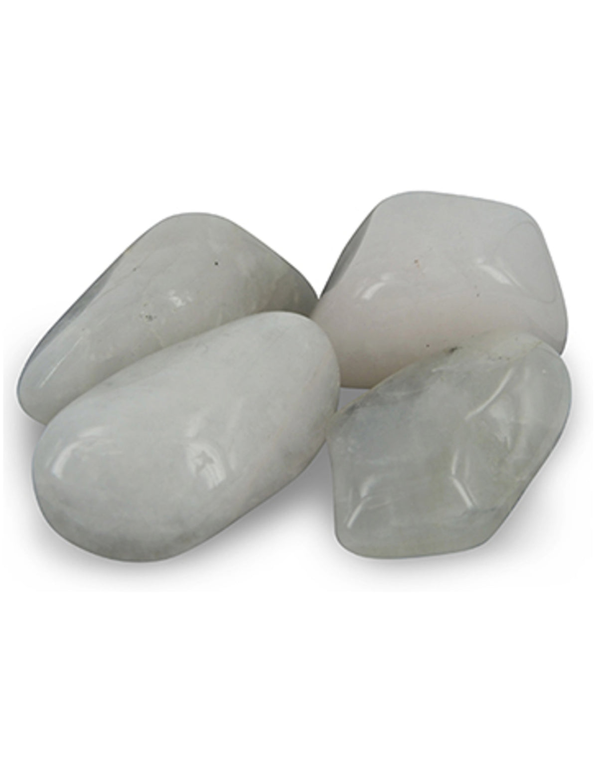 Petalit trumlade stenar, vit, 100 g, Brasilien