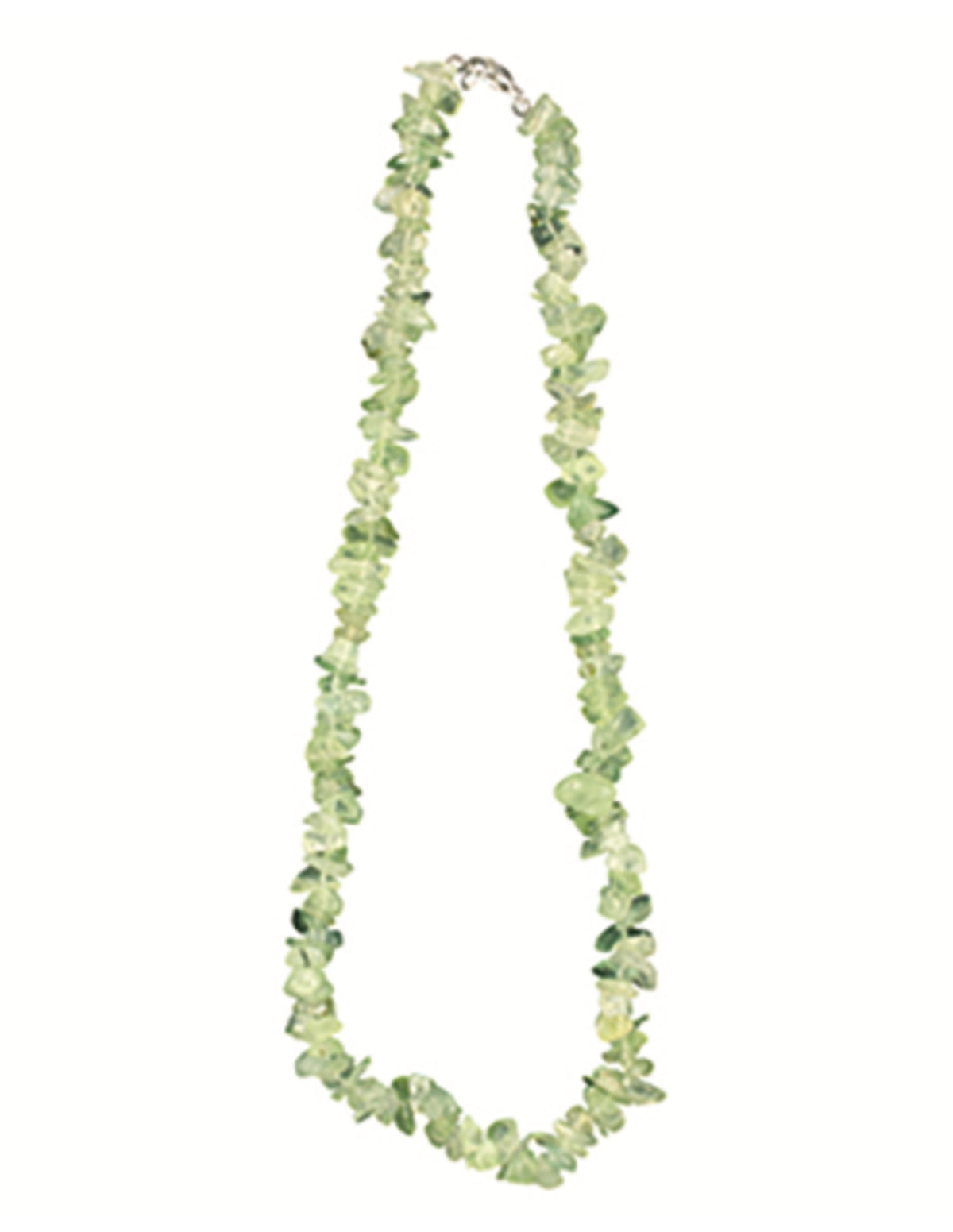Prehnit halsband med splitstenar, 5 till 10 mm, 45 cm
