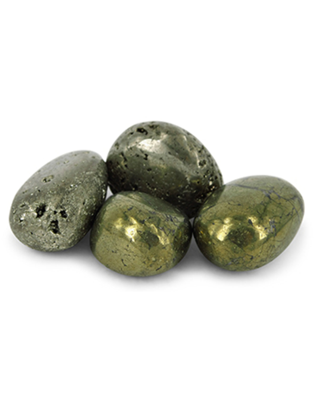 Pyrit trumlade stenar, 100 g, handpolerade, Peru