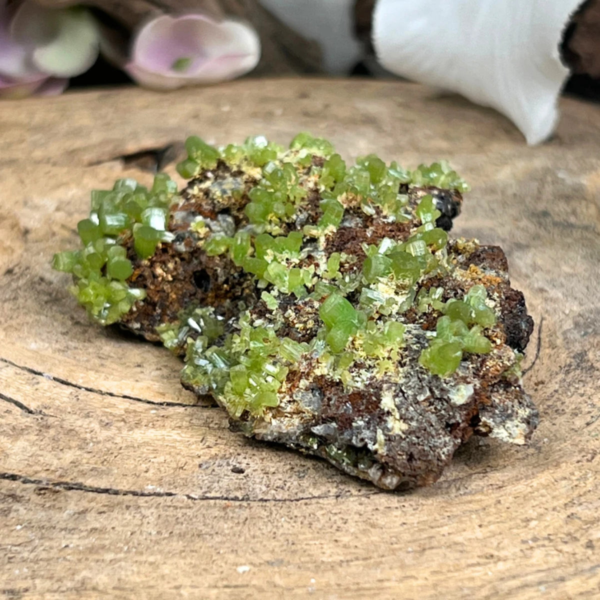 Pyromorfit kristall, rå, grön, nr 2, 80 g