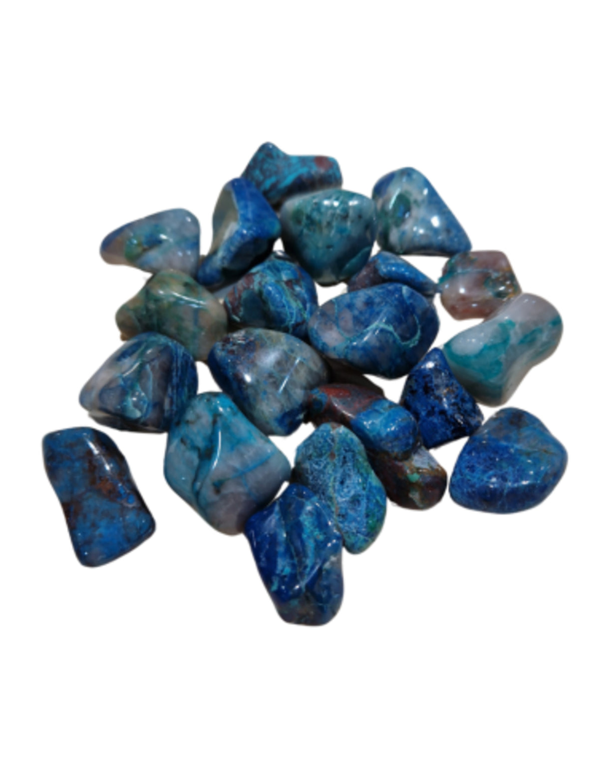 Quantum Quattro trumlade stenar, blå och grön mineralmix, 500 g