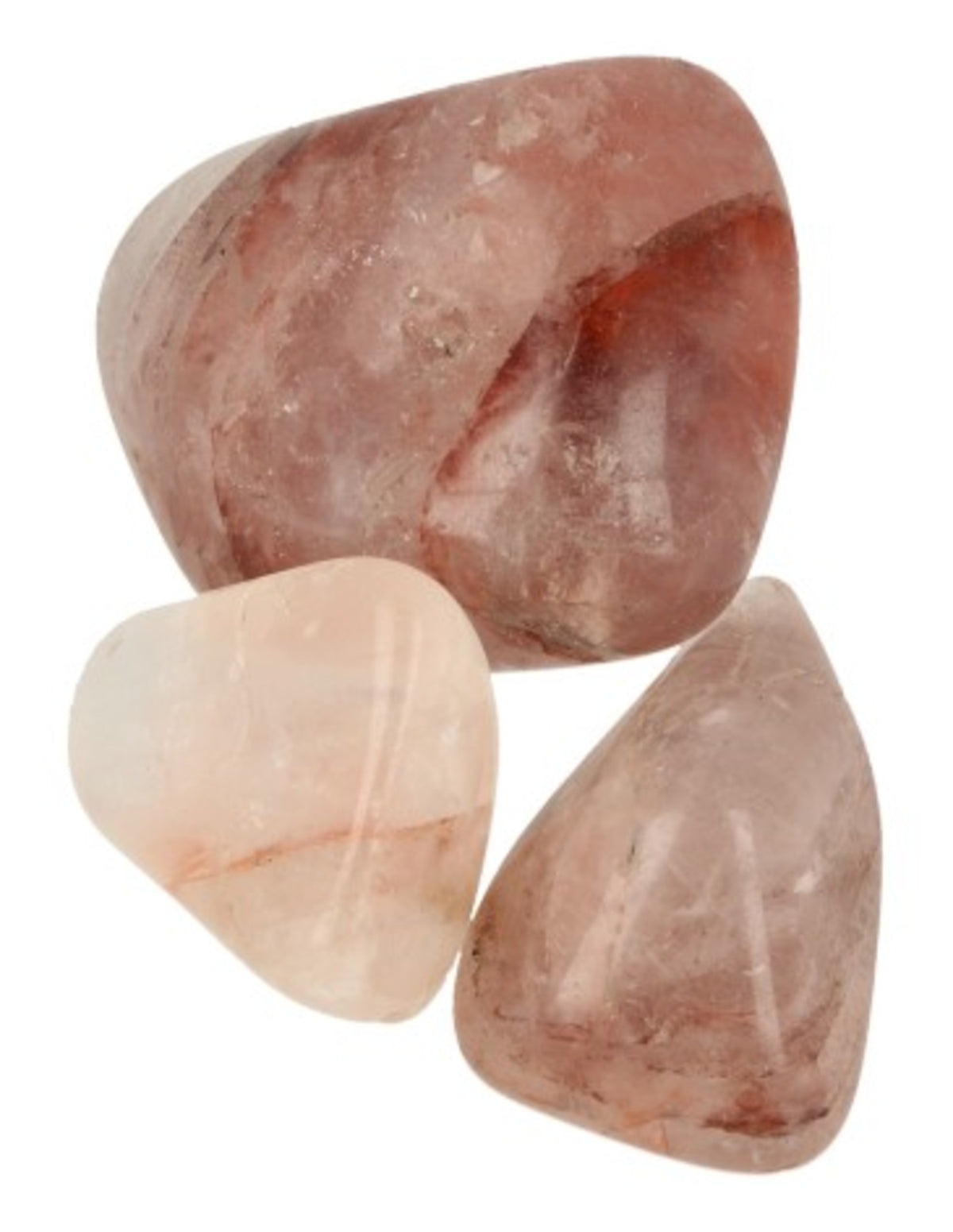 Red healer kvarts trumlade stenar, 100 g, Madagaskar