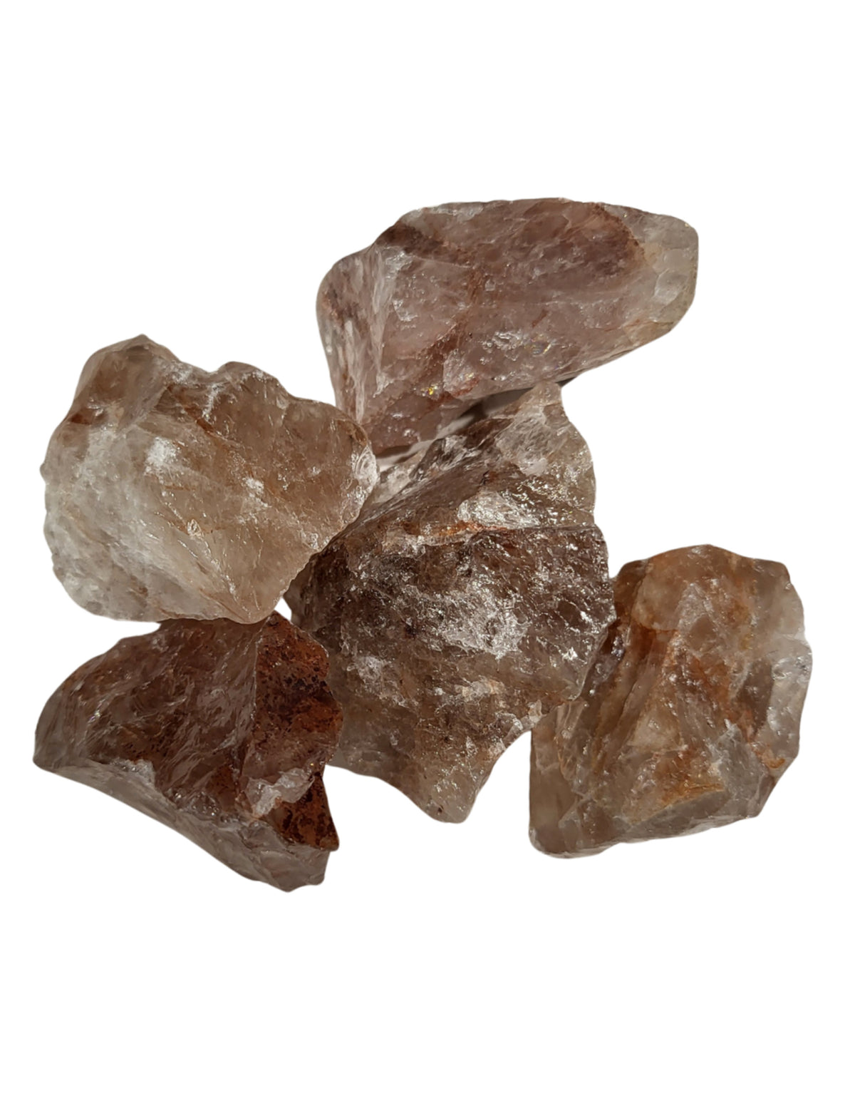 Red healer kvarts råa bitar, röd, 250 g
