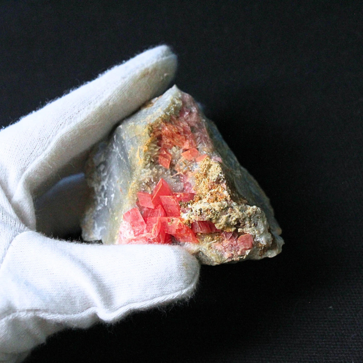 Rodokrosit med pyrit och dolomit, rå, 7,2 cm, nr 7