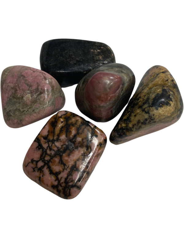 Rodonit trumlade stenar, 100 g, Peru
