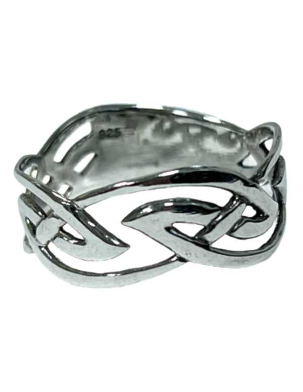 Silver ring med gravyr i 925 sterling, storlek 15 till 22