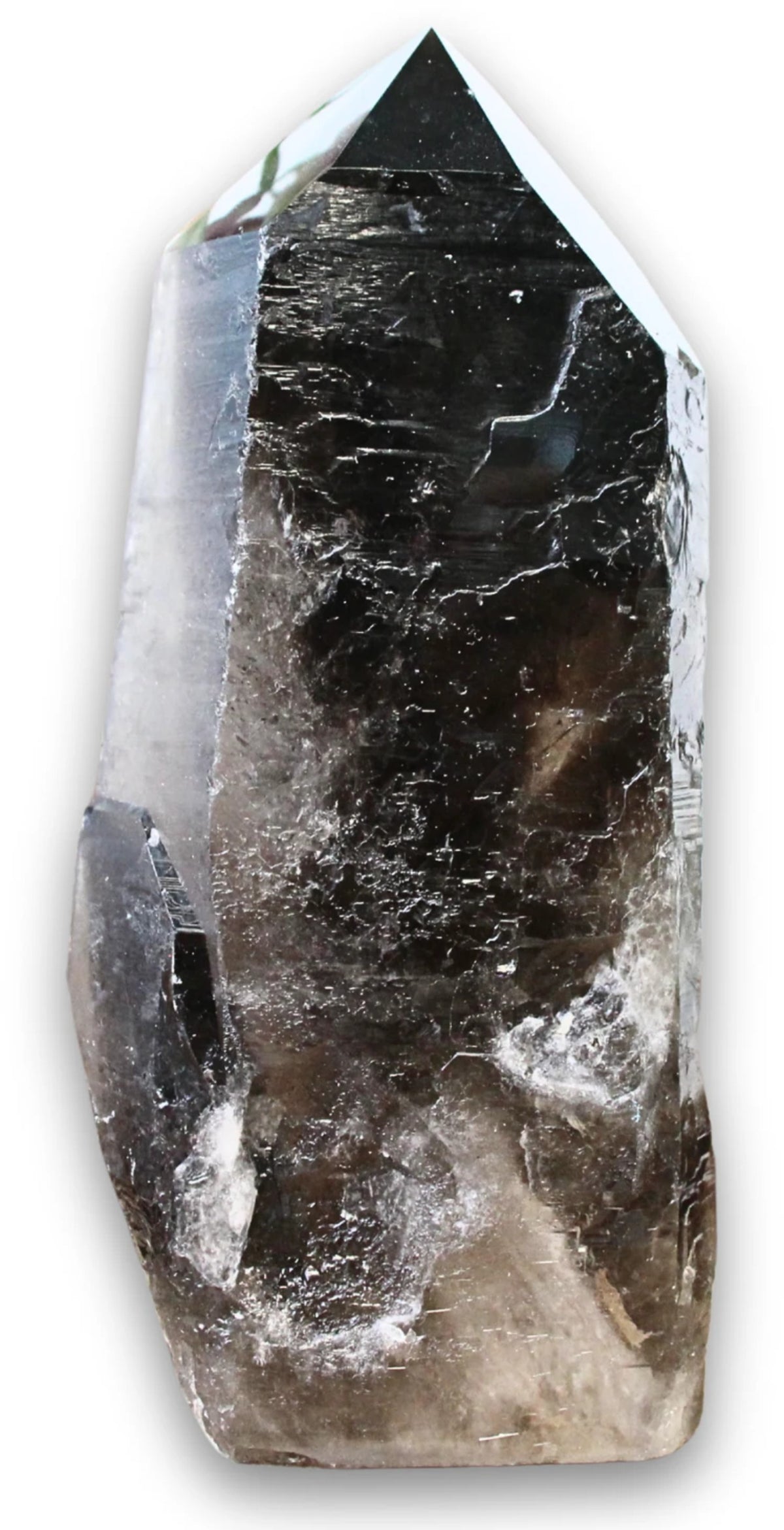 Rökkvarts spets, delvis polerad, 19 cm, nr 10