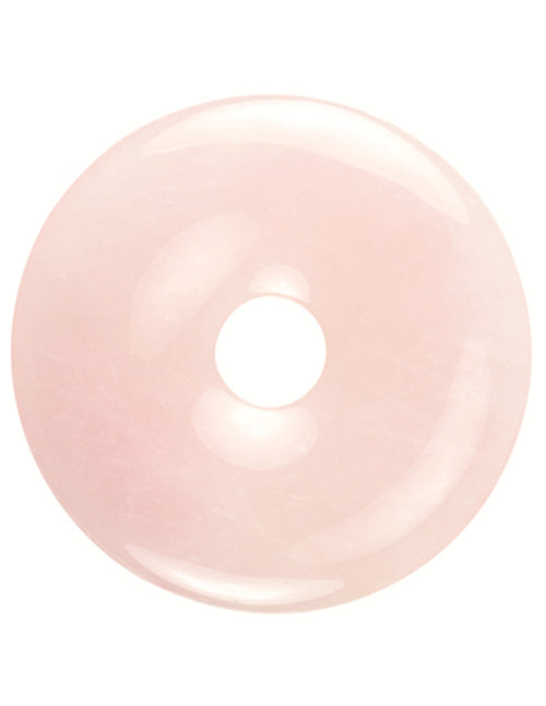 Rosenkvarts donut, 30 mm, rosa