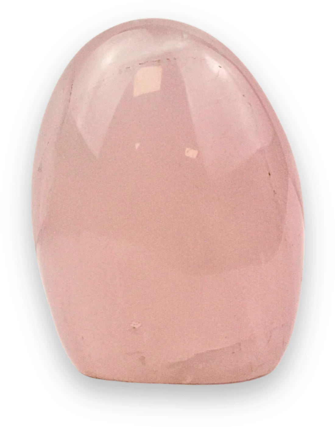 Rosenkvarts skulptur, handpolerad, 200 till 300 g, 7,5 cm