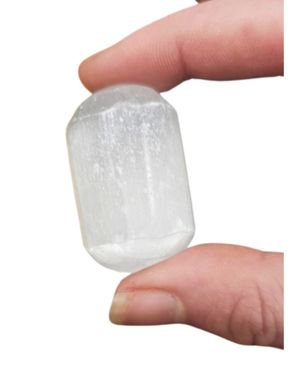 Selenit trumlade stenar, vita, 100 g