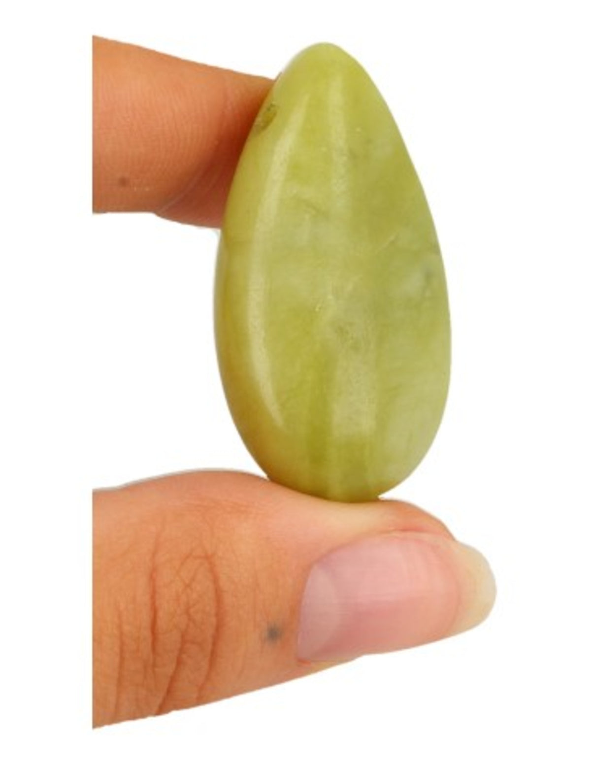 Serpentin hänge, droppe med hål, 4 cm