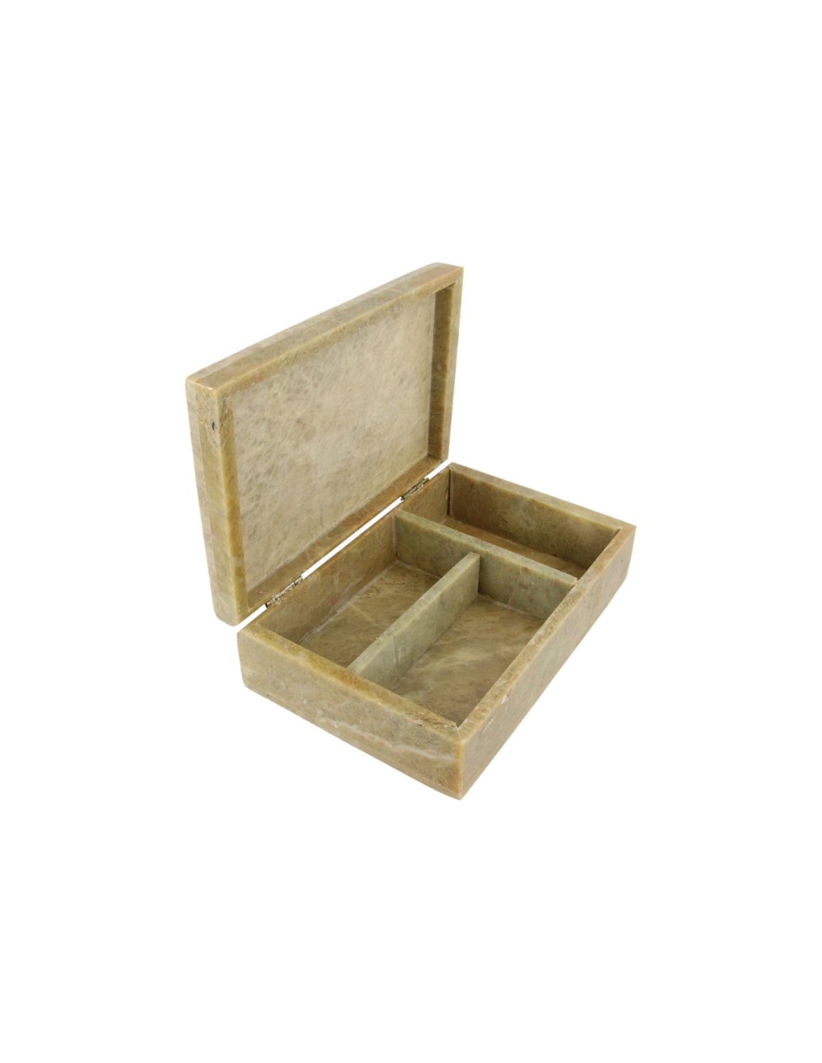 Täljsten smyckeskrin, färgglatt, 15 cm, 3 fack