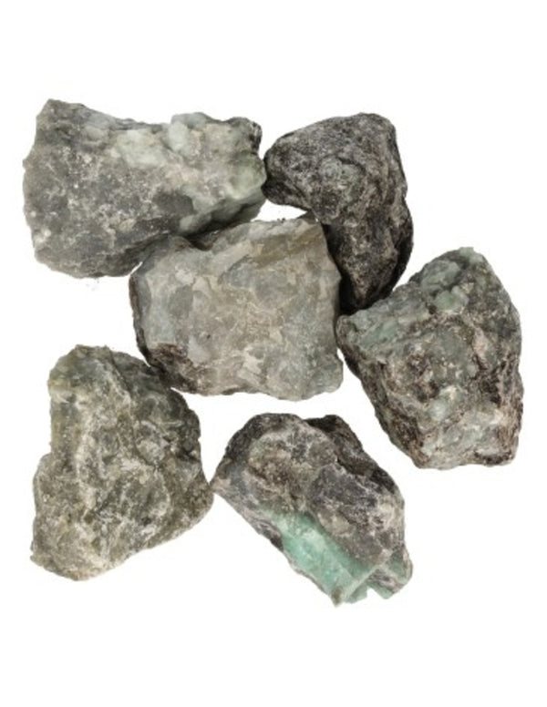 Smaragd råa bitar, mineralkvalitet, 3 till 6 cm, 250 g