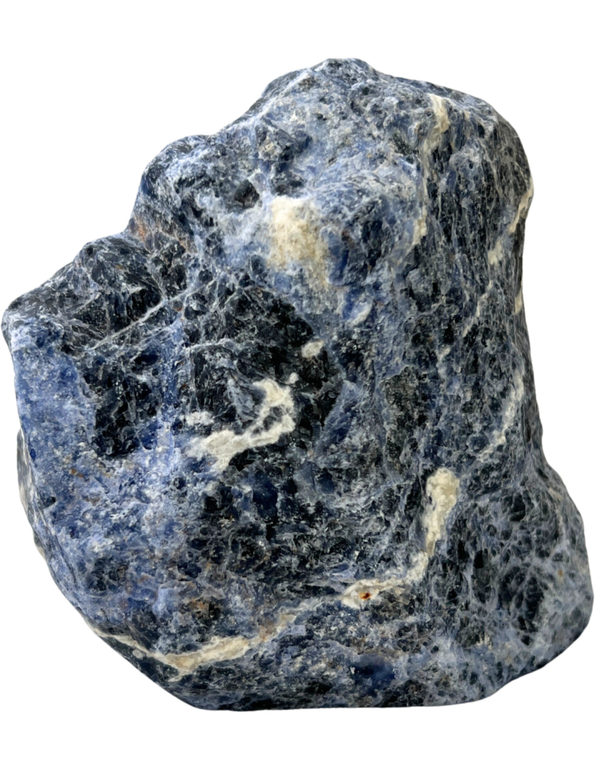 Sodalit rå med plan bas, 10 cm, nr 09 (649 g)