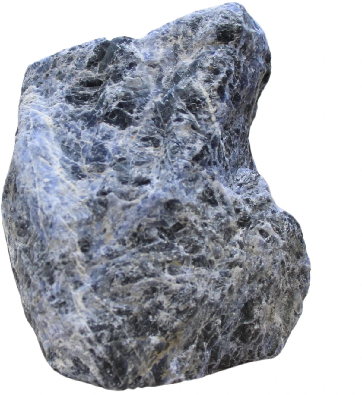 Sodalit kristall, rå med slipad bas, 640 g, nr 20