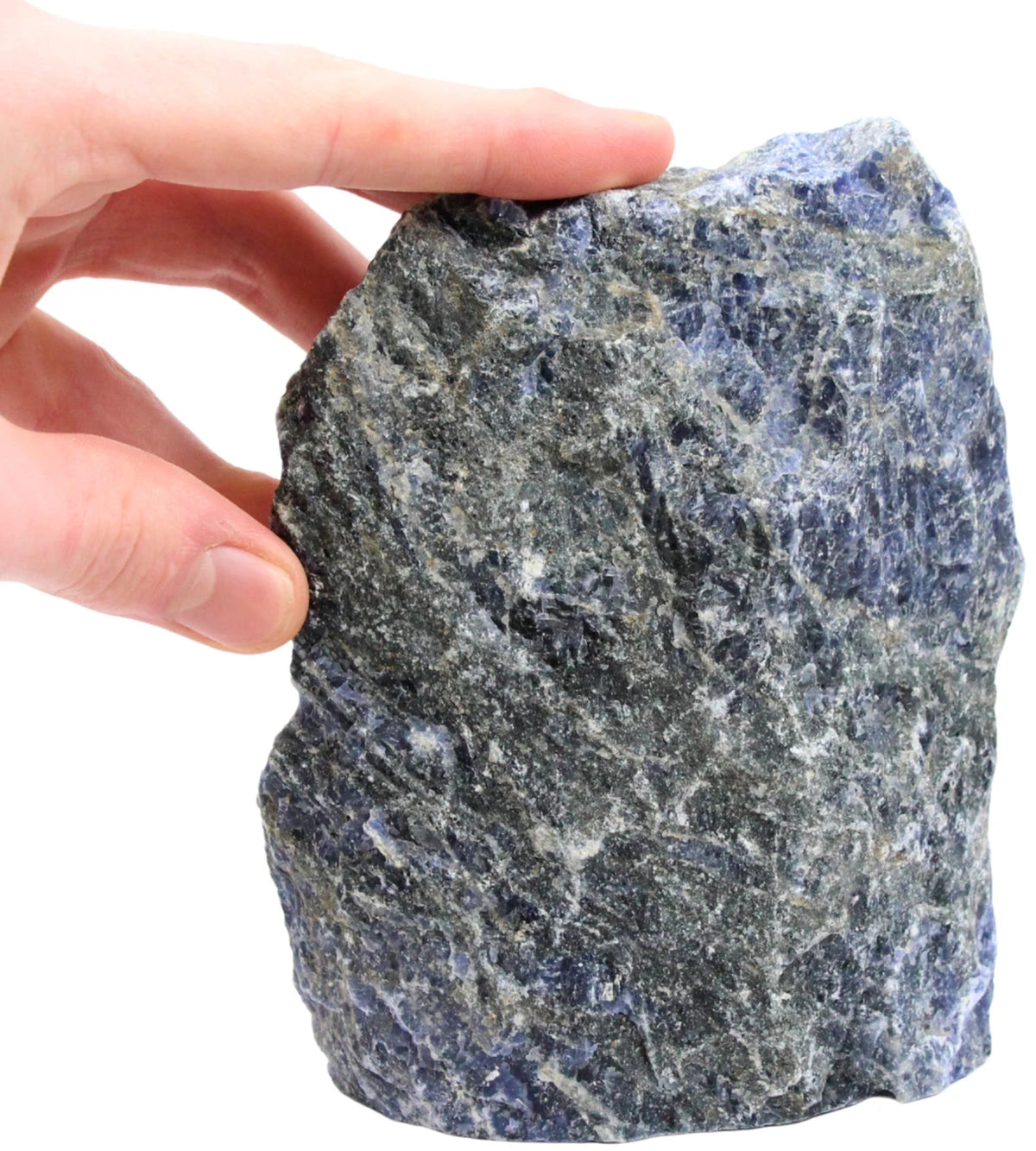 Sodalit kristall, rå med slipad bas, 13,4 cm, nr 23
