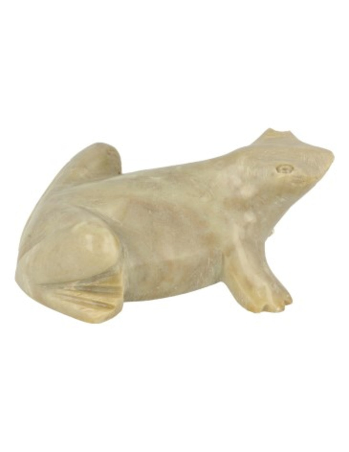 Täljsten figur, grön groda, 8 cm, ca 150 g