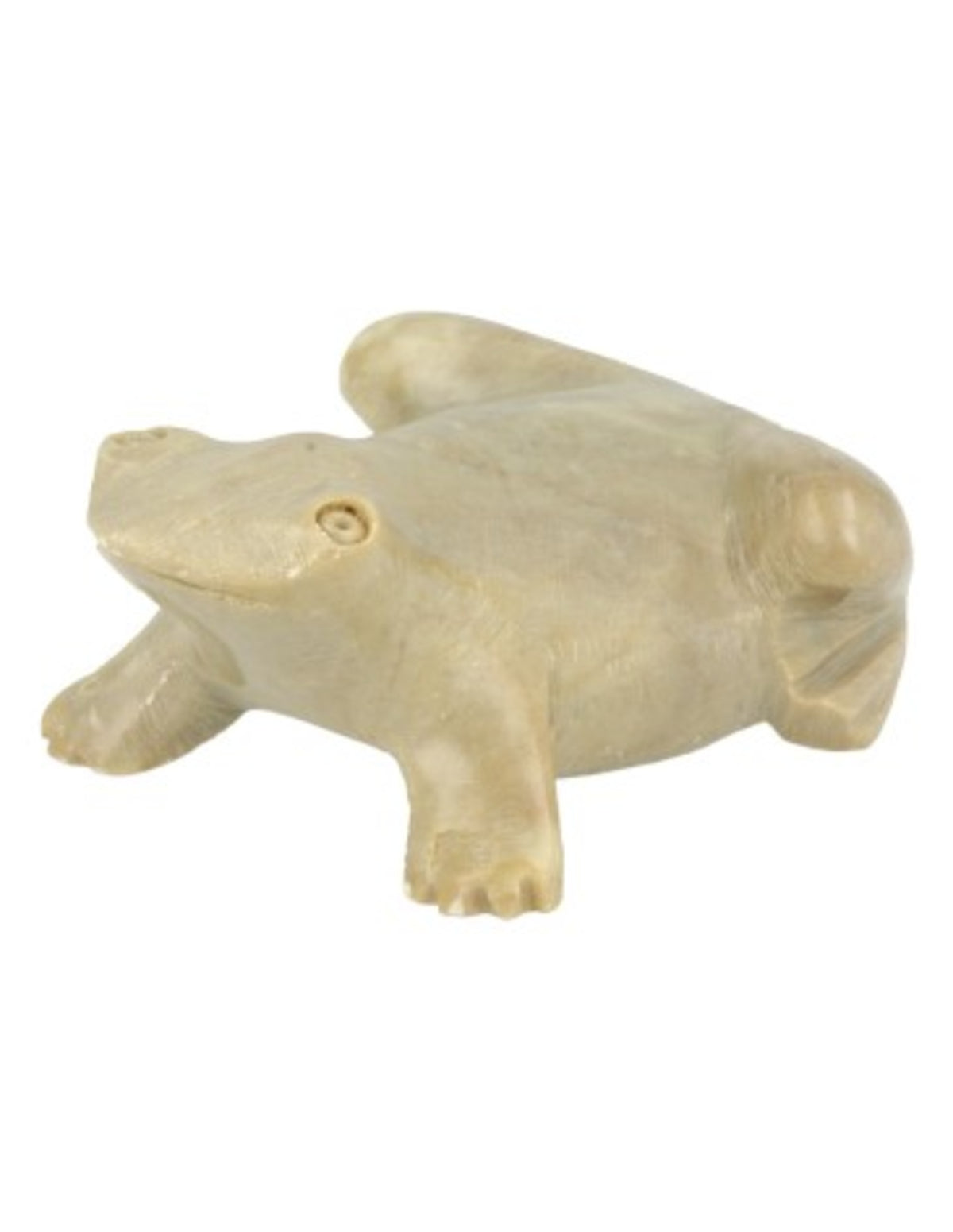 Täljsten figur, grön groda, 8 cm, ca 150 g