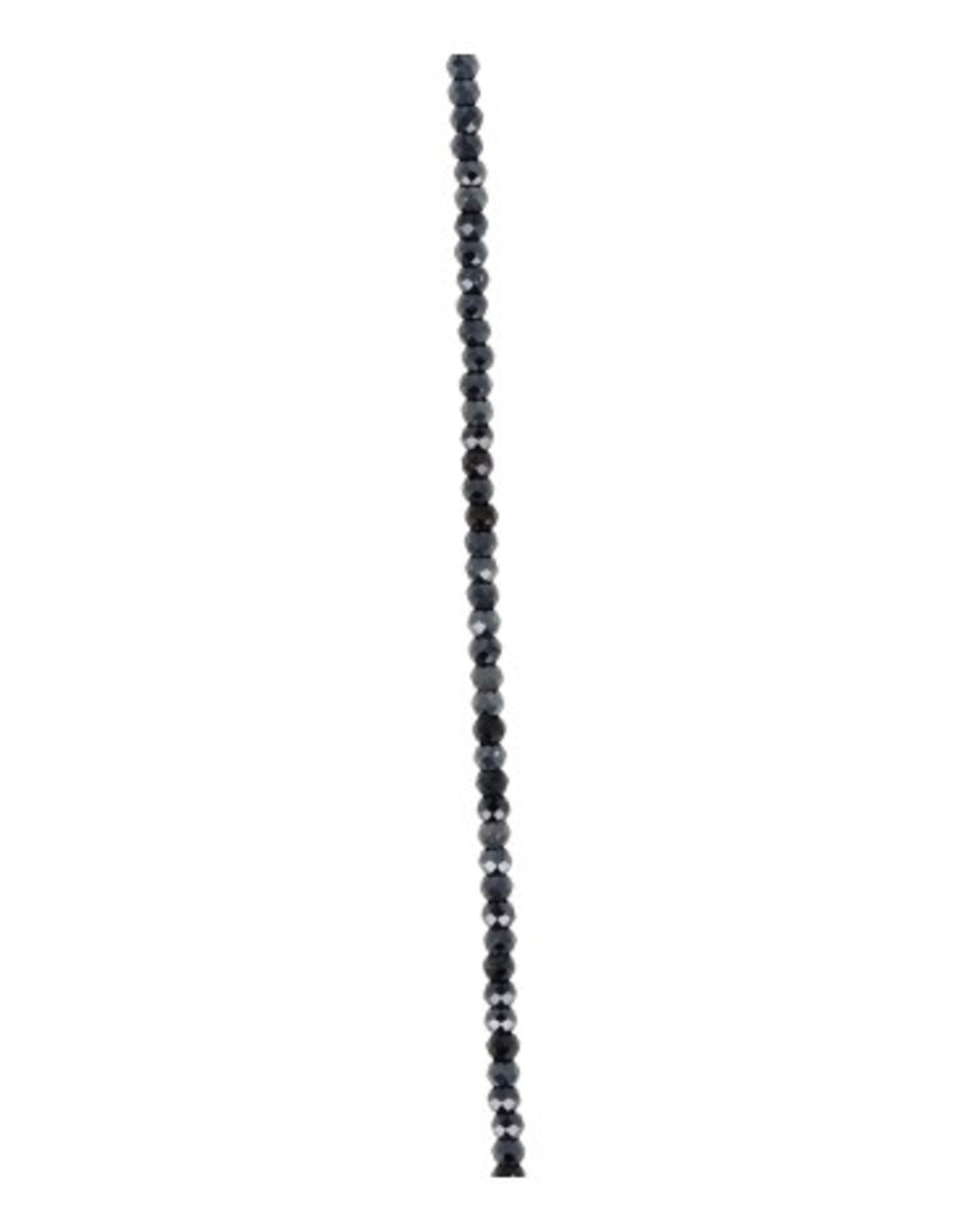 Spinell halsband i svart, belagd, fasettslipade stenar, 44 cm