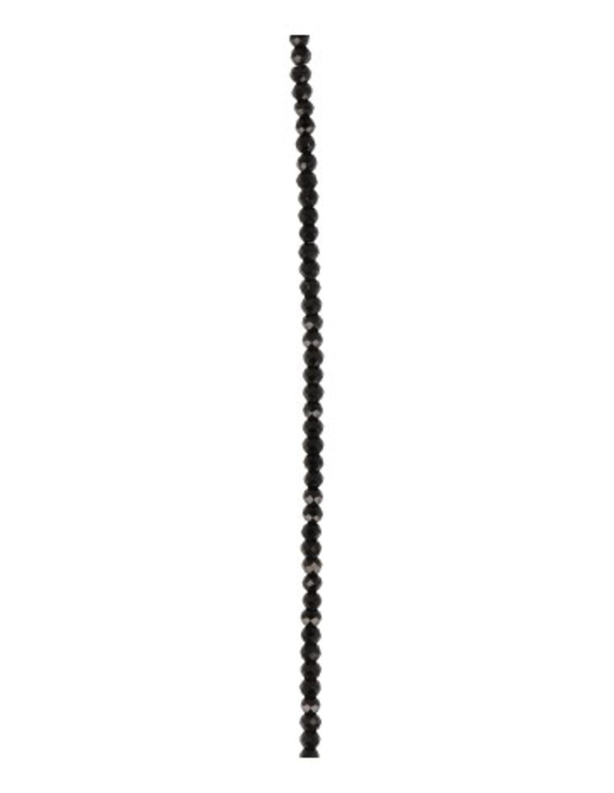 Spinell halsband i svart, små fasettslipade stenar, 44 cm