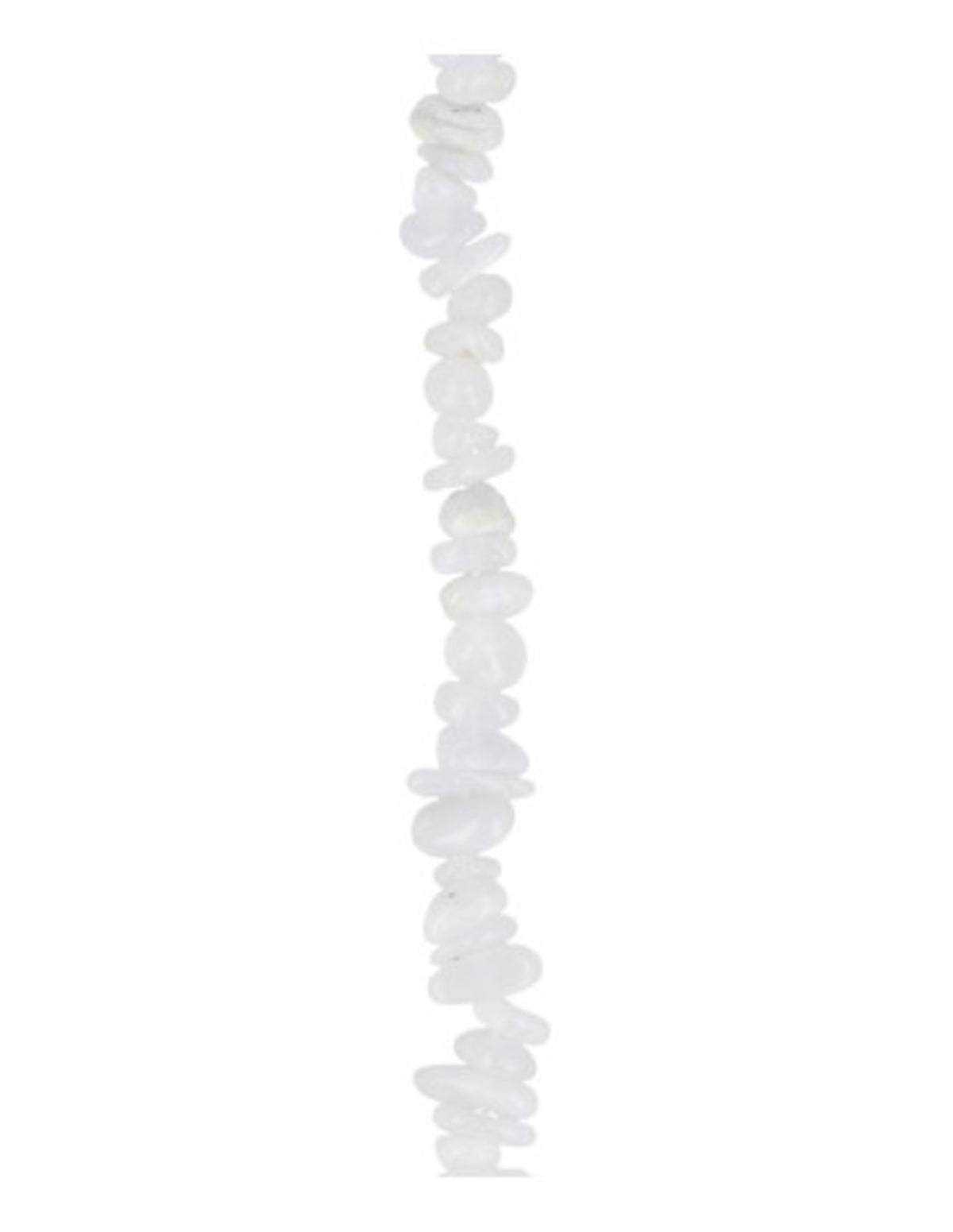 Kalcedon halsband med splitstenar, blå, smal, 45 cm