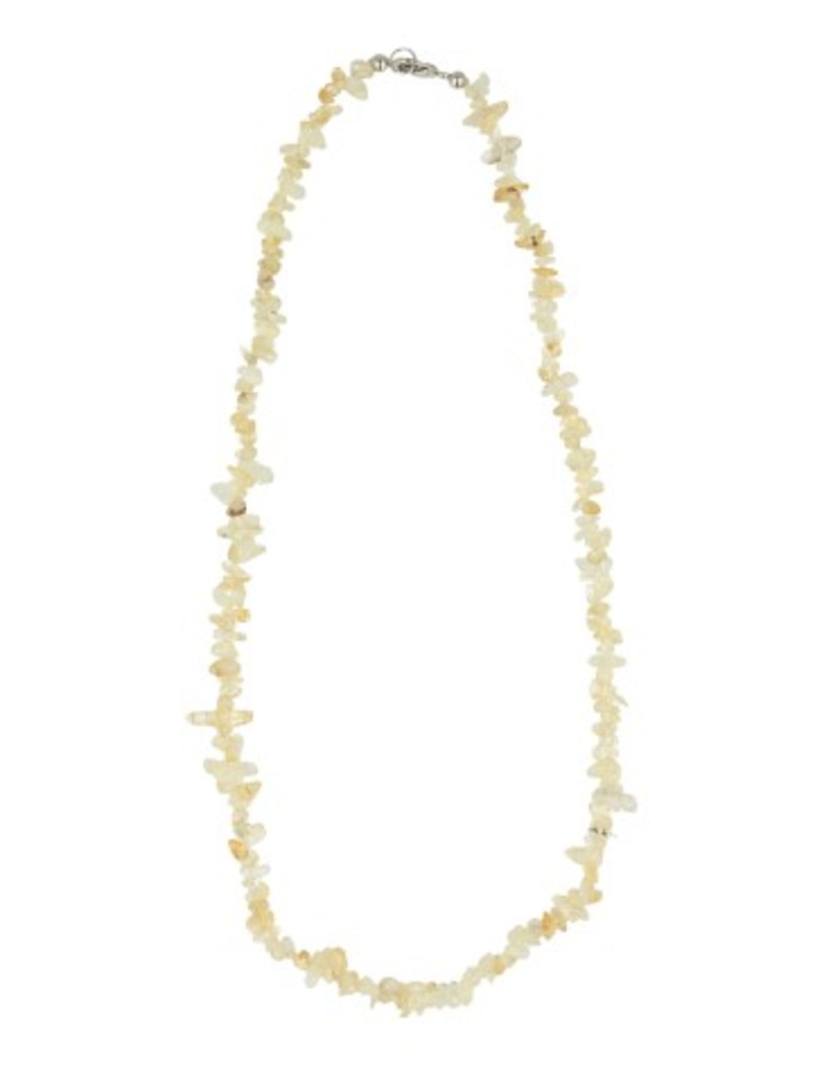 Citrin halsband med splitstenar, värmebehandlad, smal, 45 cm