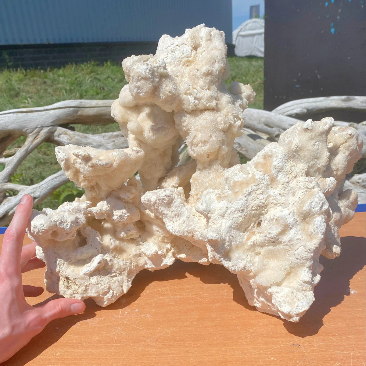 Kalcit stalaktit, kristalliserad, 48 cm, 14 kg, nr 14