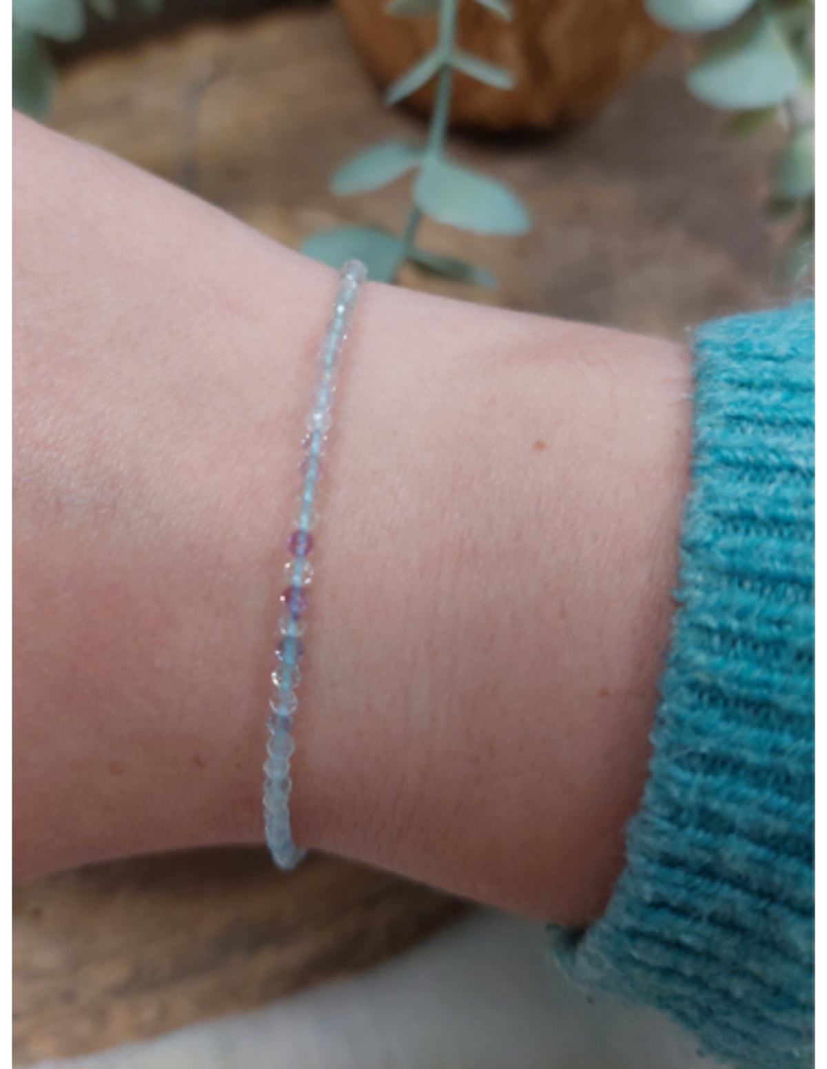 Fluorit armband, Summer Vibes, 925 silverlås