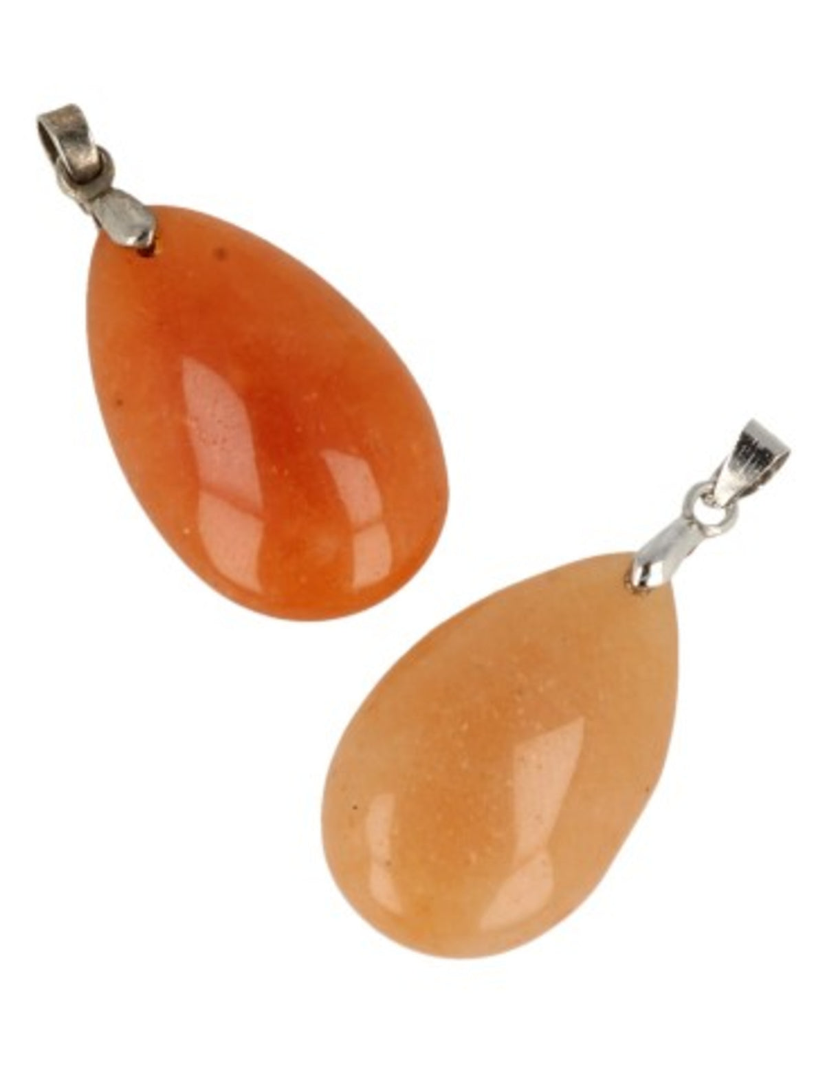 Orange aventurin hänge, droppe, 2,5 cm