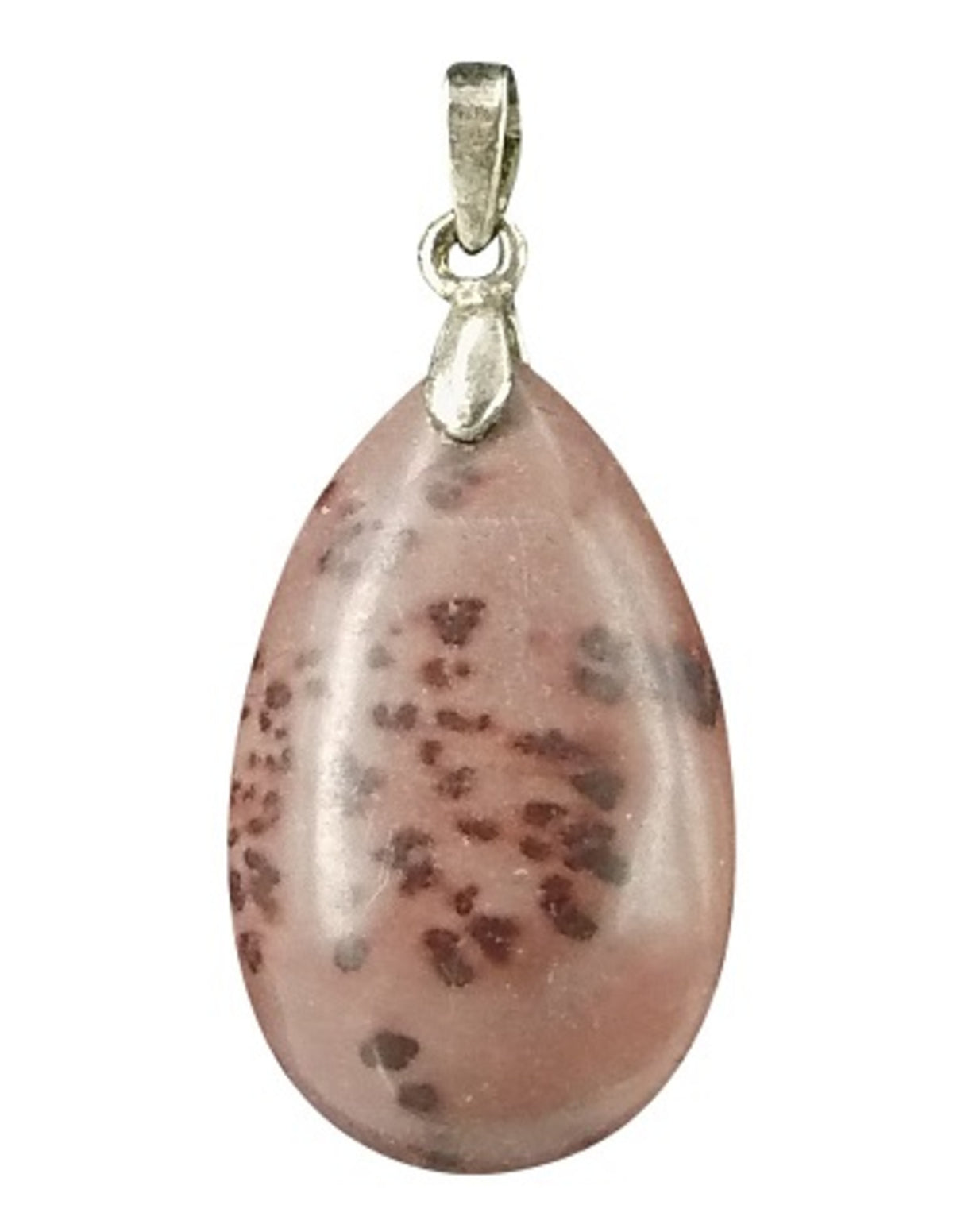 Choco jaspis hänge, droppformad, chokladbrun, 2,5 cm