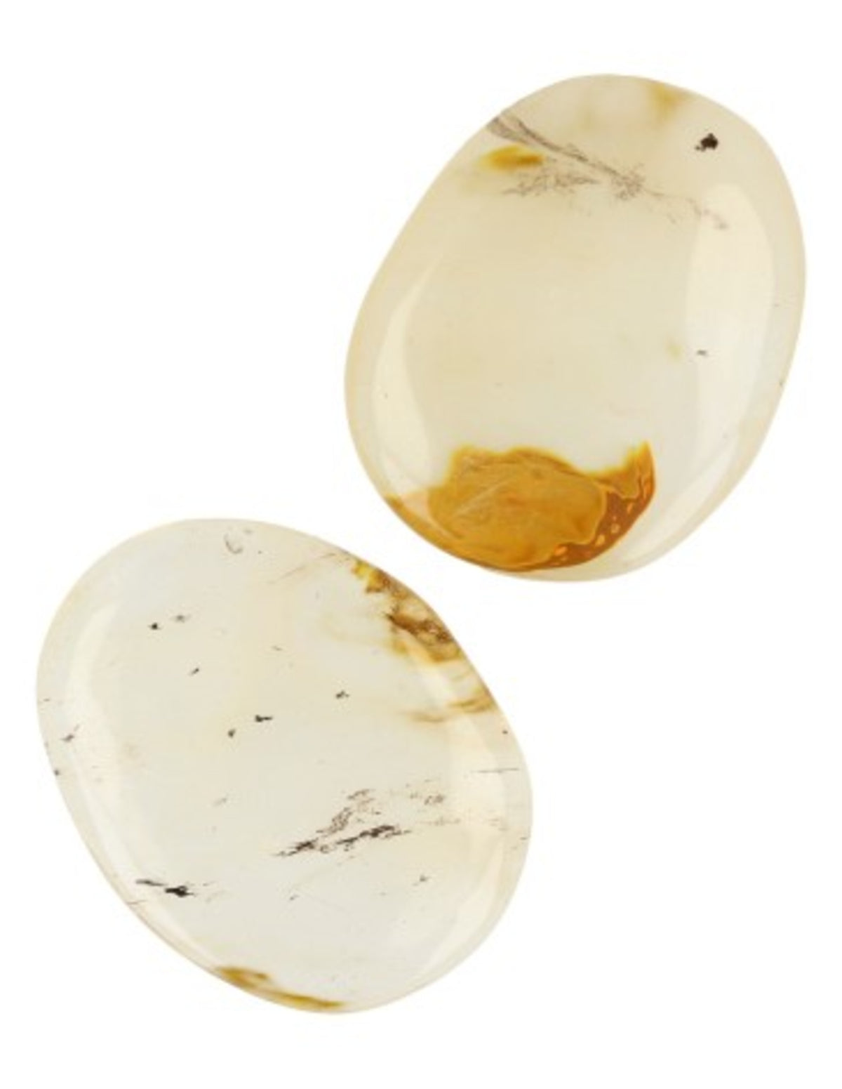 Tigeröga glas trumlad sten, syntetiskt glas, fickformat