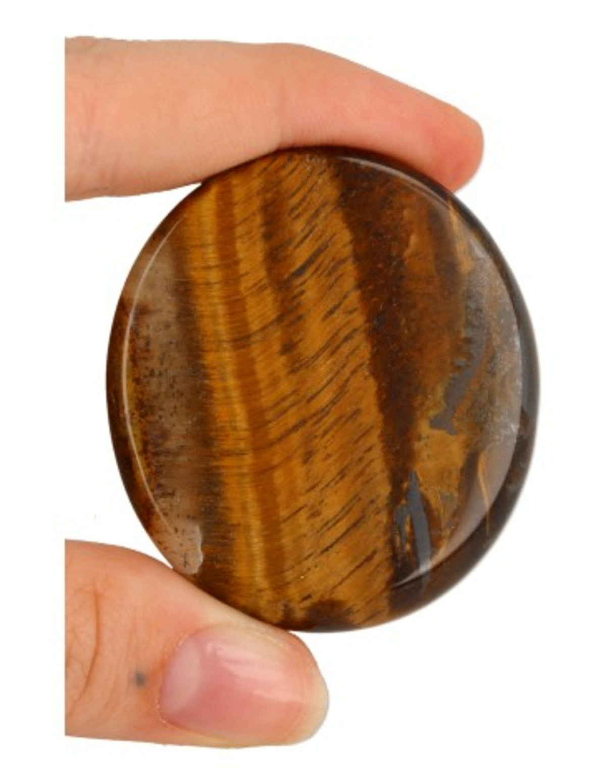 Tigeröga trumlad sten från Madagaskar, fickformat, 3 till 5 cm