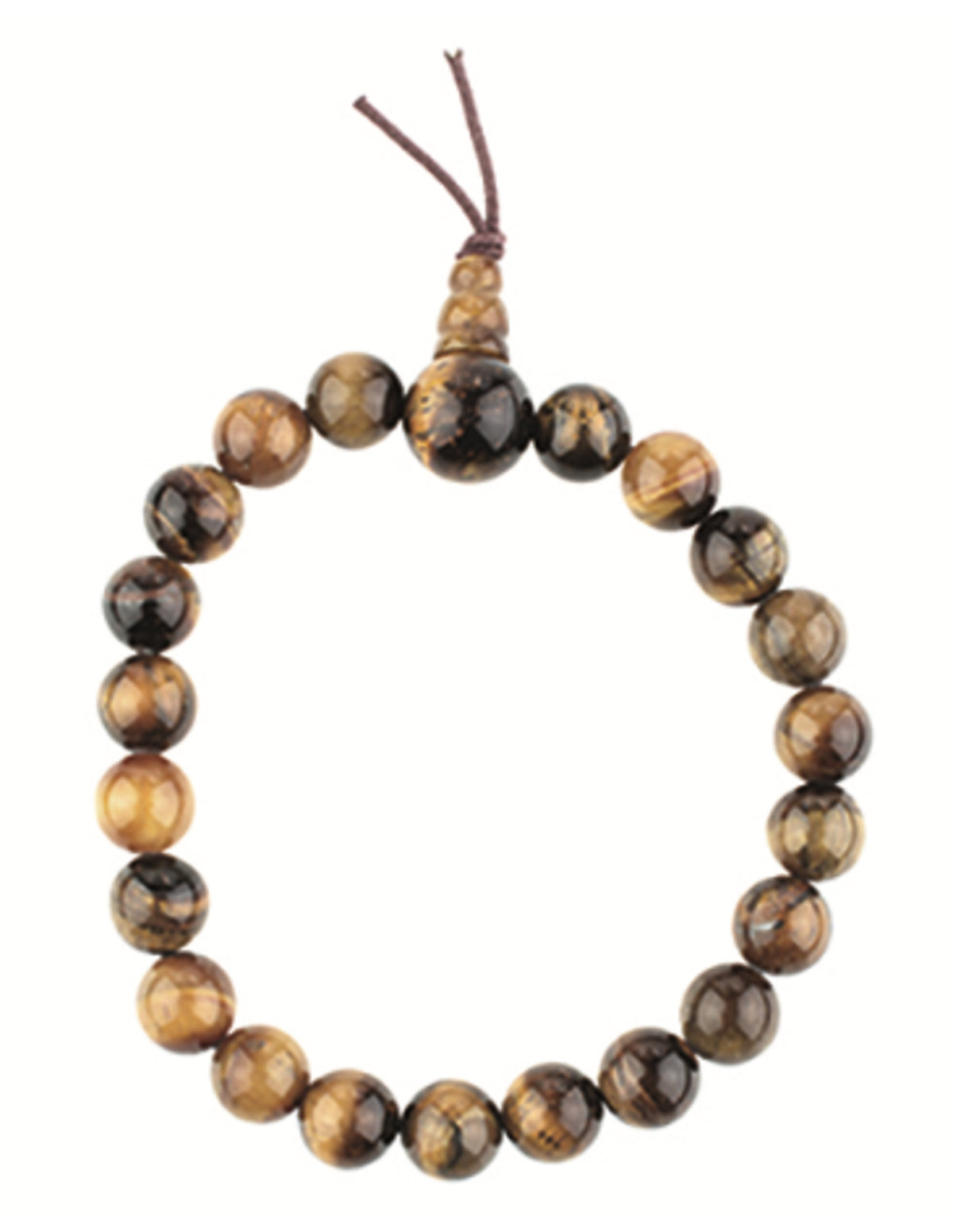 Tigeröga armband, powerbead, kulor 8 mm, 18 cm