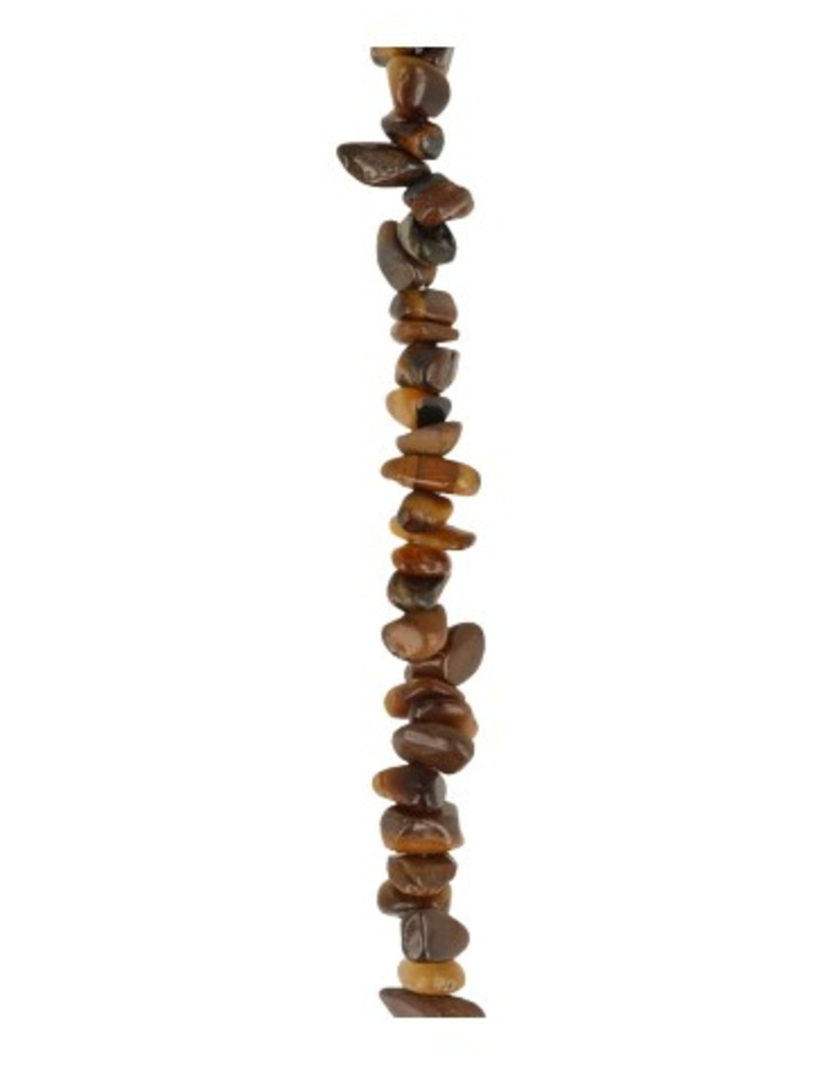 Tigeröga halsband med splitstenar, smal, 45 cm