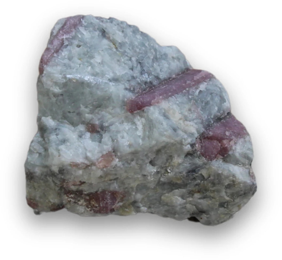 Rubellit rå, rosa turmalin, nr 13 (6 cm)