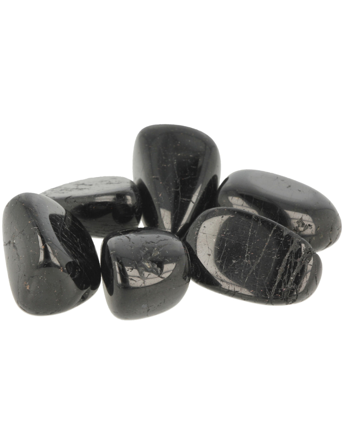 Svart turmalin trumlade stenar, A-kvalitet, 100 g, ca 3 cm